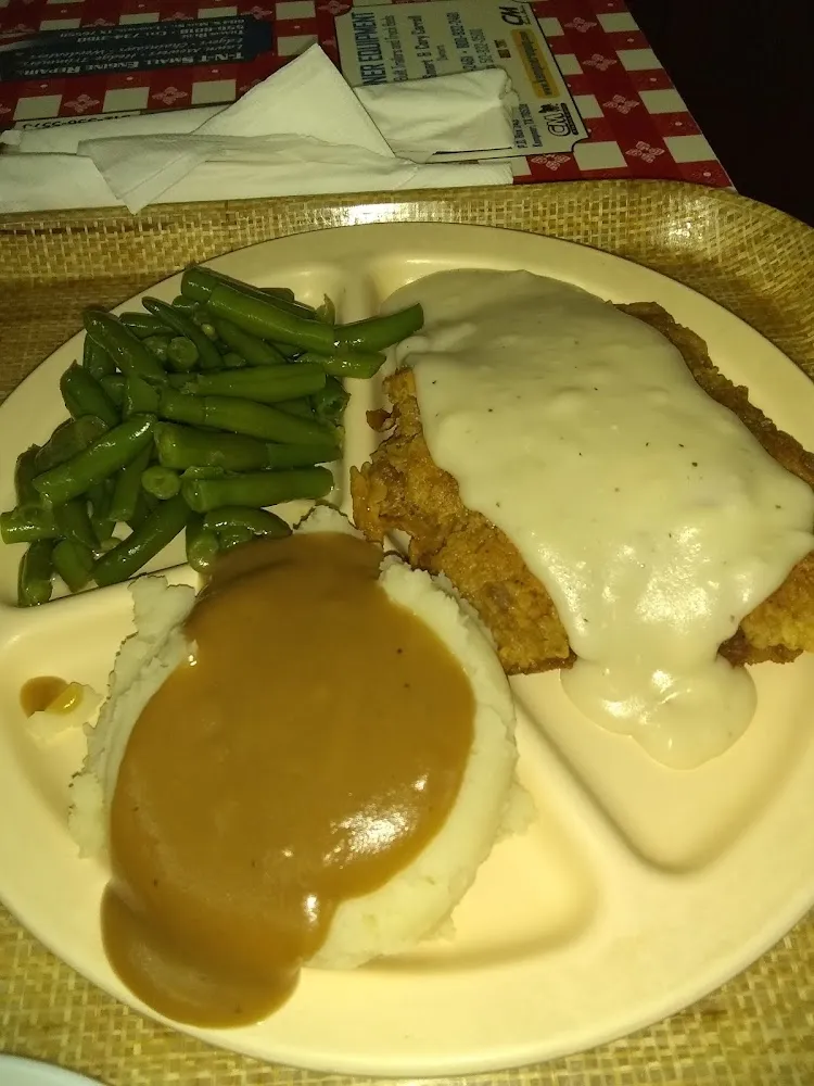 Chicken Fried Steak Dinner Cafeteria Service