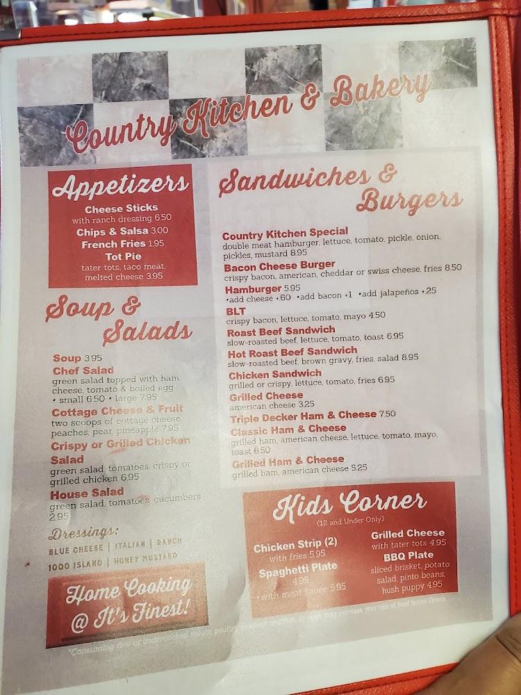Country Kitchen and Bakery Menu image 4